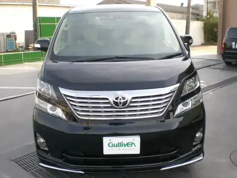 カタログ画像：ヴェルファイア （VELLFIRE） ３．５Ｖ サイドリフトアップシート装着車 2008年5月 DBA-GGH20W 3500cc ブラック 燃費9.5km / l フロント