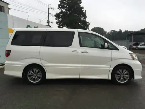 カタログ画像：アルファードＶ （ALPHARD V） ＭＳ プレミアム・アルカンターラバージョン 2004年4月 TA-MNH15W 3000cc ホワイトパールマイカ 燃費8.6km / l 外装