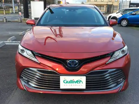 カタログ画像：カムリ （CAMRY） Ｇ 2019年12月 6AA-AXVH75 2500cc エモーショナルレッドⅡ 燃費21.6km / l フロント