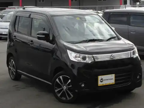 カタログ画像：ワゴンＲスティングレー （WAGON R STINGRAY） Ｔ（レーダーブレーキサポート装着車） 2013年7月 DBA-MH34S 660cc ブルーイッシュブラックパール３ 燃費25.2km / l メイン（その他）