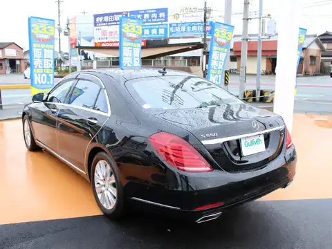 カタログ画像：Ｓクラス （S-CLASS） Ｓ５５０ロング 2014年4月 DBA-222182 4700cc マグネタイトブラック（Ｍ）orオブシディアンブラック（Ｍ）orペリドットブラウン（Ｍ） 燃費10.1km / l バック