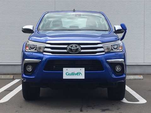 カタログ画像：ハイラックス （HILUX） Ｘ 2019年10月 QDF-GUN125 2400cc ネビュラブルーメタリック 燃費11.8km / l フロント