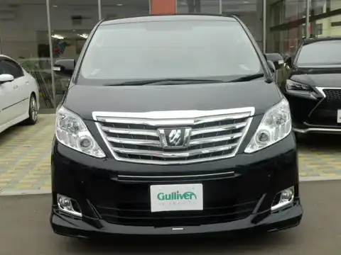 カタログ画像：アルファード （ALPHARD） ３５０Ｇ サイドリフトアップシート装着車 2011年11月 DBA-GGH25W 3500cc ブラック 燃費9.1km / l フロント