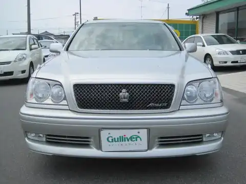 カタログ画像：クラウン （CROWN） アスリートＶ 2001年8月 GH-JZS171 2500cc フロスティホワイトトーニング 燃費9.2km / l フロント