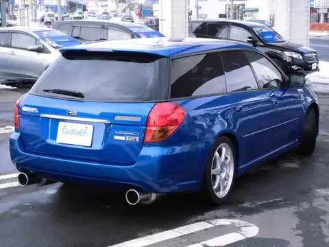 カタログ画像：レガシィツーリングワゴン （LEGACY TOURING WAGON） ２．０ＧＴスペックＢ 2006年5月 CBA-BP5 2000cc ニューポートブルー・パール 燃費11.4km / l バック