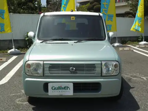 カタログ画像：アルトラパン （ALTO LAPIN） Ｇ 2004年4月 ABA-HE21S 660cc ミントグリーンメタリック 燃費17.4km / l フロント