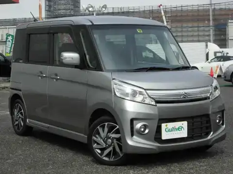 カタログ画像：スペーシアカスタム （SPACIA CUSTOM） ＴＳ（レーダーブレーキサポート装着車） 2014年4月 DBA-MK32S 660cc スチールシルバーメタリック 燃費26.0km / l メイン（その他）