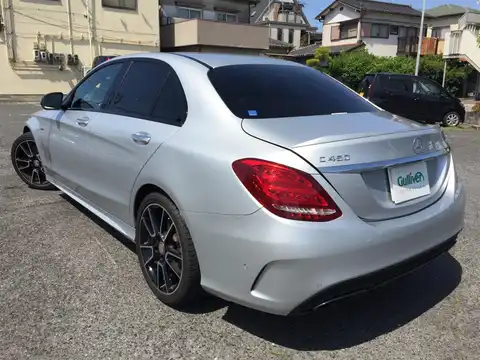 カタログ画像：Ｃクラス （C-CLASS） Ｃ４５０ ＡＭＧ ４マチック 2015年7月 CBA-205064 3000cc イリジウムシルバー（Ｍ）orダイヤモンドシルバー（Ｍ） 燃費12.0km / l バック