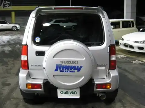 カタログ画像：ジムニーワイド （JIMNY WIDE） ベースグレード 2000年4月 TA-JB43W 1300cc シルキーシルバーメタリック 燃費14.0km / l バック