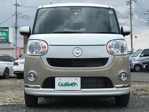 カタログ画像：ムーヴキャンバス （MOVE CANBUS） Ｘメイクアップリミテッド ＳＡⅢ 2019年10月 5BA-LA810S 660cc パールホワイトIII×ナチュラルベージュマイカメタリック 燃費19.6km / l フロント