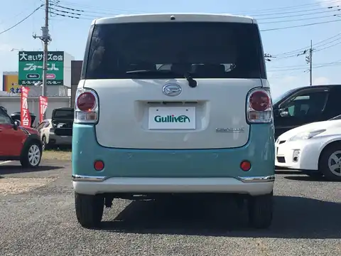 カタログ画像：ムーヴキャンバス （MOVE CANBUS） Ｘメイクアップリミテッド ＳＡⅢ 2019年10月 5BA-LA810S 660cc パールホワイトIII×ファインミントメタリック 燃費19.6km / l バック