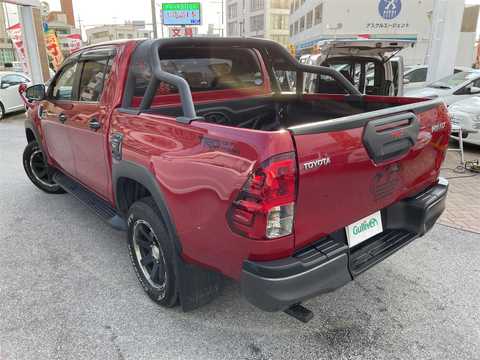 カタログ画像：ハイラックス （HILUX） Ｚ ブラックラリーエディション 2018年12月 QDF-GUN125 2400cc クリムゾンスパークレッドメタリック 燃費11.8km / l バック