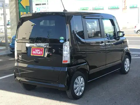 カタログ画像：Ｎ－ＢＯＸ （N-BOX） Ｇ・ターボＬパッケージ 2015年2月 DBA-JF2 660cc スマートブラック 燃費21.4km / l バック