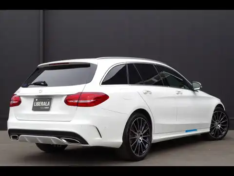 カタログ画像：Ｃクラスステーションワゴン （C-CLASS STATIONWAGON） Ｃ２５０ ステーションワゴン スポーツ 2015年4月 RBA-205245 2000cc ポーラーホワイト（Ｓ） 燃費15.4km / l バック