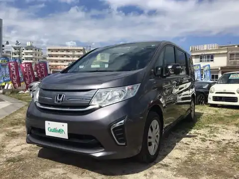 カタログ画像：ステップワゴン （STEPWAGON） Ｇ 2015年4月 DBA-RP2 1500cc モダンスティール・メタリック 燃費15.4km / l フロント