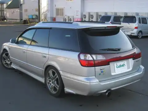 カタログ画像：レガシィツーリングワゴン （LEGACY TOURING WAGON） ＧＴ－Ｂ Ｅ－ｔｕｎｅ 2000年5月 GF-BH5 2000cc アークティックシルバー・メタリック 燃費10.6km / l バック