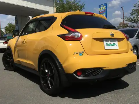 カタログ画像：ジューク （JUKE） １６ＧＴ ＦＯＵＲ 2018年5月 CBA-NF15 1600cc サンライトイエロー（Ｐ） 燃費13.4km / l バック