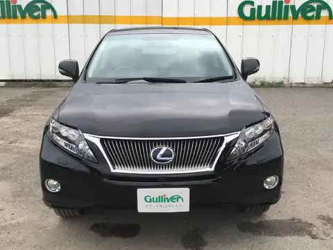 カタログ画像：ＲＸ （RX） ＲＸ４５０ｈ バージョンＬ エアサスペンション 2011年6月 DAA-GYL16W 3500cc ブラックorスターライトブラックガラスフレーク 燃費16.4km / l フロント