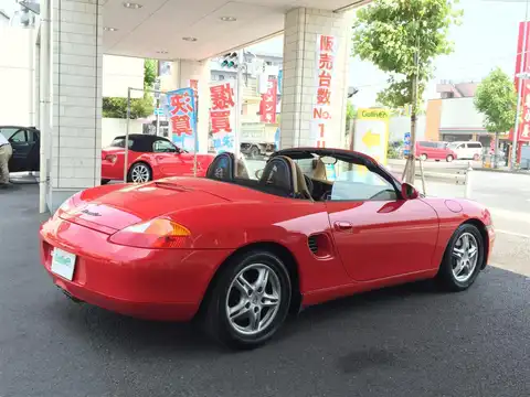 カタログ画像：ボクスター （BOXSTER） ボクスター 2000年10月 GF-98665 2700cc ガーズレッド 燃費8.2km / l バック