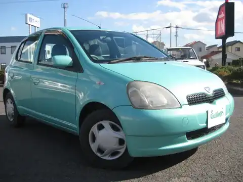 カタログ画像：ヴィッツ （VITZ） Ｂ 1999年8月 GH-SCP10 1000cc ライトアクアメタリック 燃費19.6km / l メイン（その他）