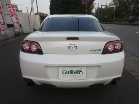 カタログ画像：ＲＸ－８ （RX-8） タイプＧ 2009年5月 ABA-SE3P 1400cc クリスタルホワイトパールマイカ 燃費9.0km / l バック