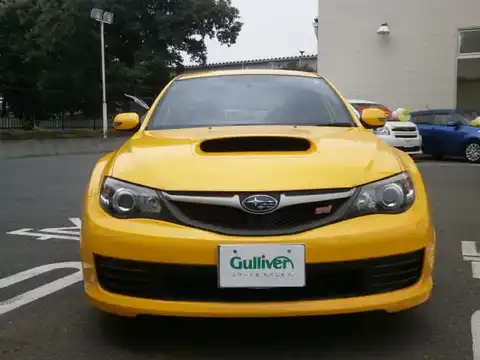 カタログ画像：インプレッサ （IMPREZA） ＷＲＸ ＳＴＩ スペックＣ １８インチタイヤ仕様車 2009年7月 CBA-GRB 2000cc サンライズイエロー 燃費10.4km / l フロント