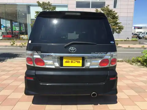 カタログ画像：アルファードＶ （ALPHARD V） ＭＸ Ｌエディション 2004年4月 TA-MNH15W 3000cc ブラックマイカ 燃費8.6km / l バック