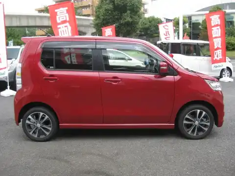 カタログ画像：ワゴンＲスティングレー （WAGON R STINGRAY） Ｔ（レーダーブレーキサポート装着車） 2014年4月 DBA-MH34S 660cc フェニックスレッドパール 燃費25.2km / l 外装