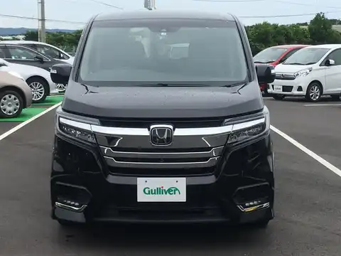 カタログ画像：ステップワゴンスパーダ （STEPWAGON SPADA） スパーダハイブリッド Ｇ・ＥＸ ホンダセンシング 2017年9月 6AA-RP5 2000cc プレミアムスパークルブラックパール 燃費25.0km / l フロント