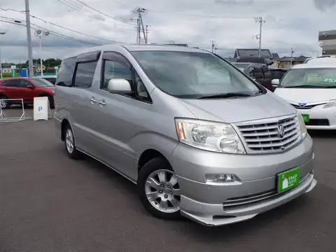 カタログ画像：アルファードＶ （ALPHARD V） ＭＺ Ｇエディション 2003年7月 TA-MNH10W 3000cc シルバーメタリック 燃費8.9km / l メイン（その他）