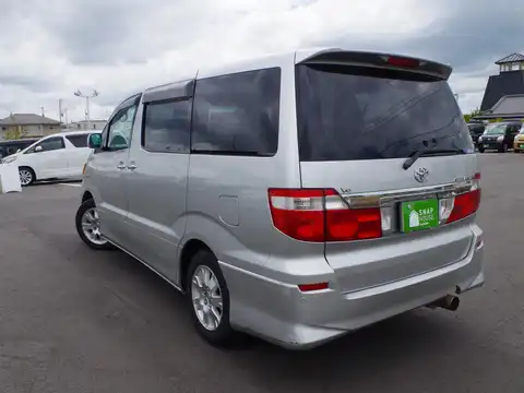 カタログ画像：アルファードＶ （ALPHARD V） ＭＺ Ｇエディション 2003年7月 TA-MNH15W 3000cc シルバーメタリック 燃費8.6km / l バック