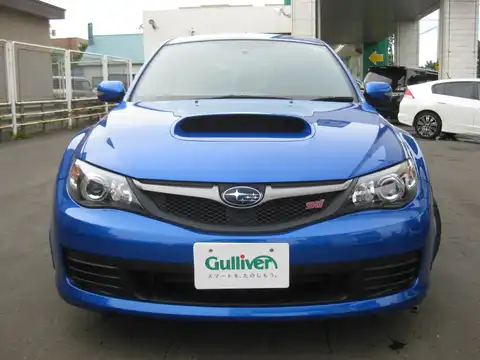 カタログ画像：インプレッサ （IMPREZA） ＷＲＸ ＳＴＩ スペックＣ １８インチタイヤ仕様車 2009年7月 CBA-GRB 2000cc ＷＲブルー・マイカ 燃費10.4km / l フロント