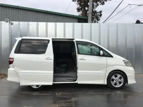 カタログ画像：アルファードＧ （ALPHARD G） ＭＳ 2005年4月 TA-MNH10W 3000cc ホワイトパールマイカ 燃費8.9km / l 外装