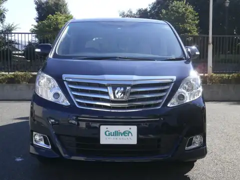 カタログ画像：アルファード （ALPHARD） ２４０Ｘ サイドリフトアップシート装着車 2014年4月 DBA-ANH20W 2400cc ダークブルーマイカ 燃費10.8km / l フロント