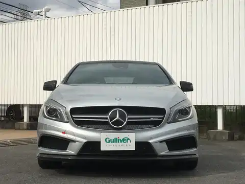 カタログ画像：Ａクラス （A-CLASS） Ａ４５ ＡＭＧ ４マチック 2015年4月 CBA-176052 2000cc ポーラーシルバー（Ｍ） 燃費13.1km / l フロント