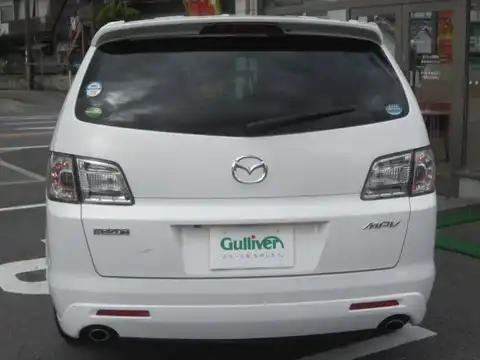 カタログ画像：ＭＰＶ （MPV） ２３Ｃ 2009年7月 DBA-LY3P 2300cc クリスタルホワイトパールマイカ 燃費12.2km / l バック