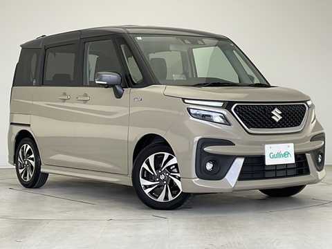 カタログ画像：ソリオバンディット （SOLIO BANDIT） ハイブリッドＭＶ 2023年5月 5AA-MA37S 1200cc キャラバンアイボリーパールメタリックガンメタリック2トーンルーフ 燃費19.6km / l メイン（その他）