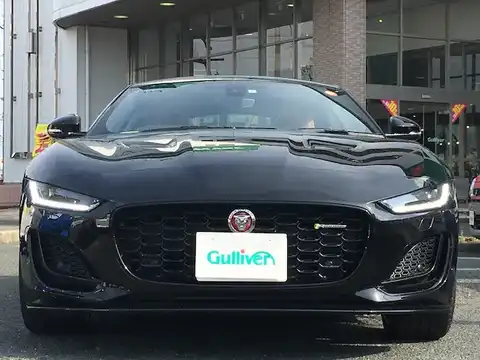 カタログ画像：Ｆタイプ （F-TYPE） Ｒ－ダイナミック クーペ 2020年1月 3BA-J608C 3000cc サントリーニブラック（メタリック） 燃費9.8km / l フロント