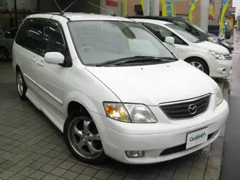 カタログ画像：ＭＰＶ （MPV） Ｇ 2001年10月 GF-LW5W 2500cc ピュアホワイト 燃費8.3km / l メイン