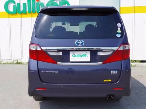 カタログ画像：アルファードハイブリッド （ALPHARD HYBRID） ハイブリッドＳＲ サイドリフトアップシート装着車 2014年4月 DAA-ATH20W 2400cc ダークバイオレットマイカメタリック 燃費16.2km / l バック