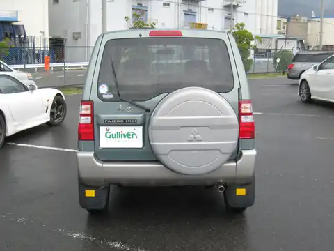 カタログ画像：パジェロミニ （PAJERO MINI） ブルームエディションＶＲ 2005年5月 TA-H58A 660cc ライトグリーンマイカ／ミディアムシルバーメタリック バック