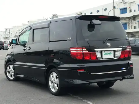 カタログ画像：アルファードＶ （ALPHARD V） ＡＳ プラチナセレクションⅡ 2007年6月 DBA-ANH15W 2400cc ブラックマイカ 燃費9.4km / l バック