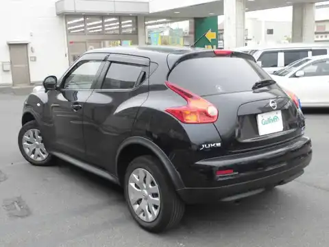 カタログ画像：ジューク （JUKE） １５ＲＸ 2010年6月 DBA-YF15 1500cc サファイアブラック（Ｐ） 燃費17.2km / l バック