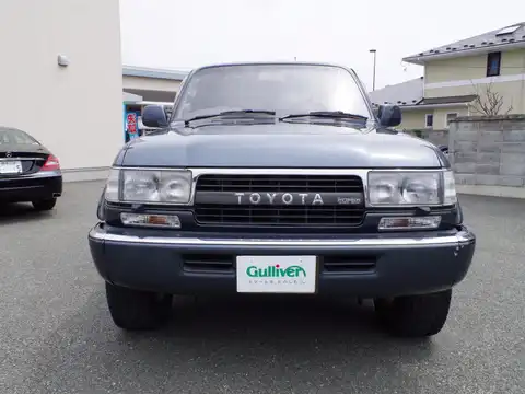 カタログ画像：ランドクルーザー８０ （LAND CRUISER 80） ワゴン ＶＸリミテッド 1989年10月 E-FJ80G 4000cc ダークブルーイッシュグレーメタリック 燃費4.2km / l フロント