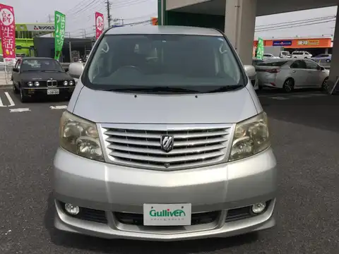 カタログ画像：アルファードＶ （ALPHARD V） ＡＳ 2004年4月 CBA-ANH10W 2400cc シルバーメタリック 燃費9.7km / l フロント