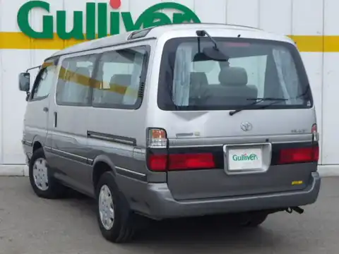 カタログ画像：ハイエースワゴン （HIACE WAGON） スーパーカスタムＧ ミドルルーフ（トリプルムーンルーフ） 1999年7月 KH-KZH100G 3000cc マーベラスシルバートーニング 燃費9.5km / l バック