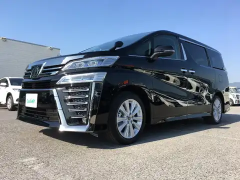 カタログ画像：ヴェルファイア （VELLFIRE） ３．５エグゼクティブラウンジＺ 2018年1月 DBA-GGH30W 3500cc ブラック 燃費10.6km / l フロント