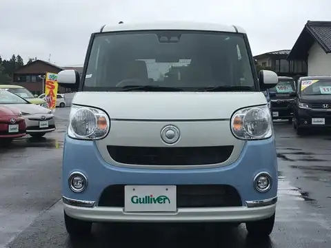 カタログ画像：ムーヴキャンバス （MOVE CANBUS） Ｘリミテッドメイクアップ ＳＡⅢ 2017年9月 DBA-LA810S 660cc パールホワイトIII×ファインミントメタリック 燃費27.4km / l フロント