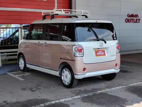 カタログ画像：ムーヴキャンバス （MOVE CANBUS） Ｘメイクアップリミテッド ＳＡⅢ 2018年9月 5BA-LA810S 660cc パールホワイトIII×ライトローズマイカメタリックII 燃費19.6km / l バック