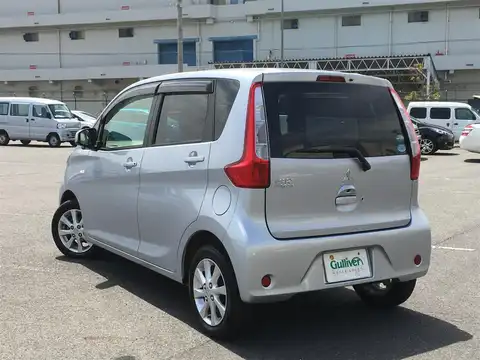 カタログ画像：ｅＫワゴン （EK WAGON） Ｇ 2014年6月 DBA-B11W 660cc クールシルバーメタリック 燃費22.6km / l バック